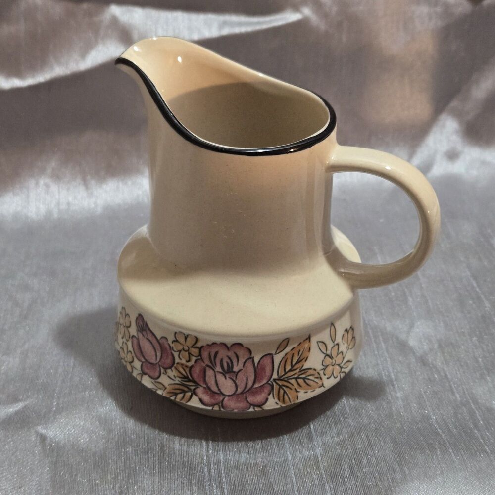 Vintage Creamer Fashion Manor Stoneware " Plum Rose"
